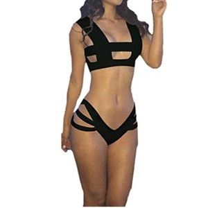 Sexy straps two piece *white* bikini